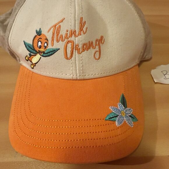 Disney Parks Adult Hat Think Orange Walt Disney World Accessory Cap Epcot - Picture 3 of 7